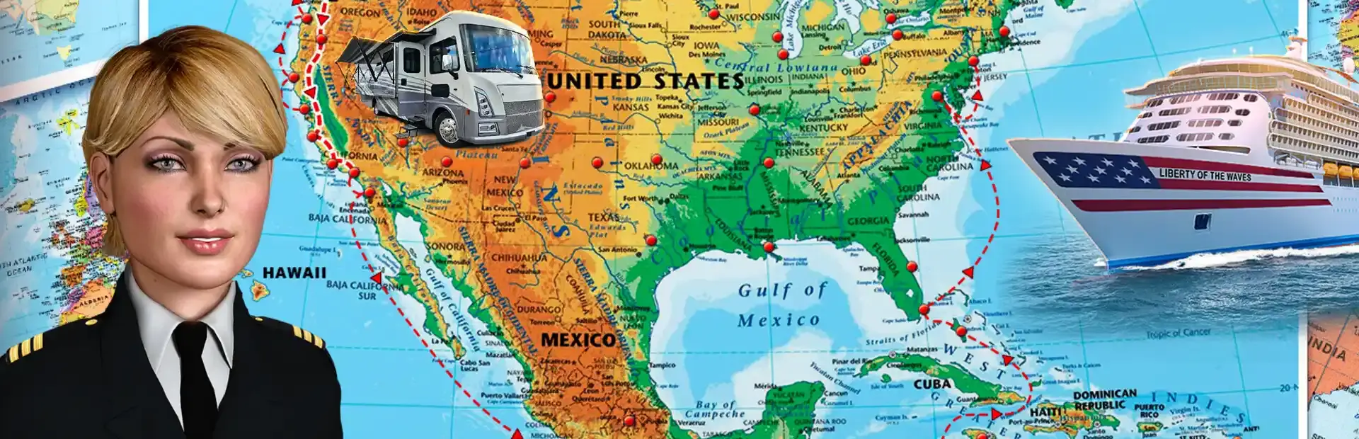 Vacation Adventures: Cruise Director 9 - Grand Tour USA 2 background