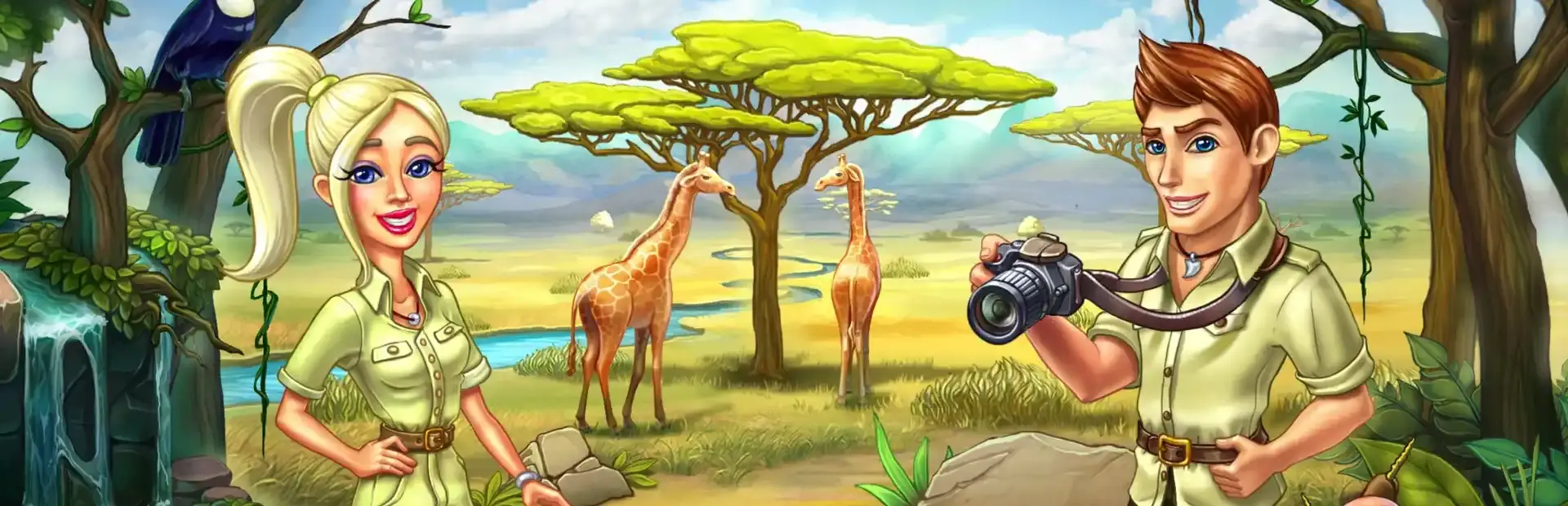 Katy and Bob: Safari Cafe background
