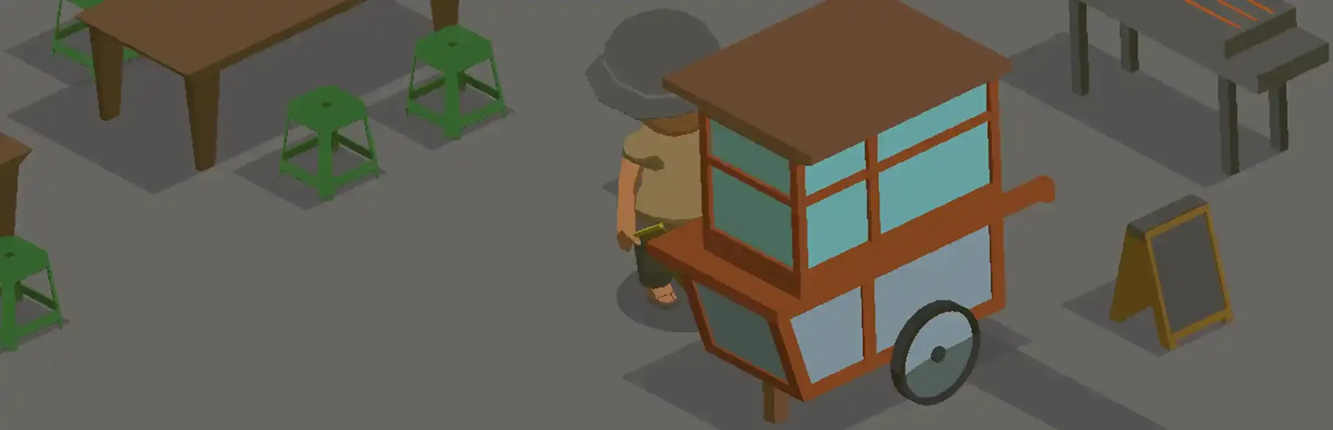 Asian Food Cart Tycoon background
