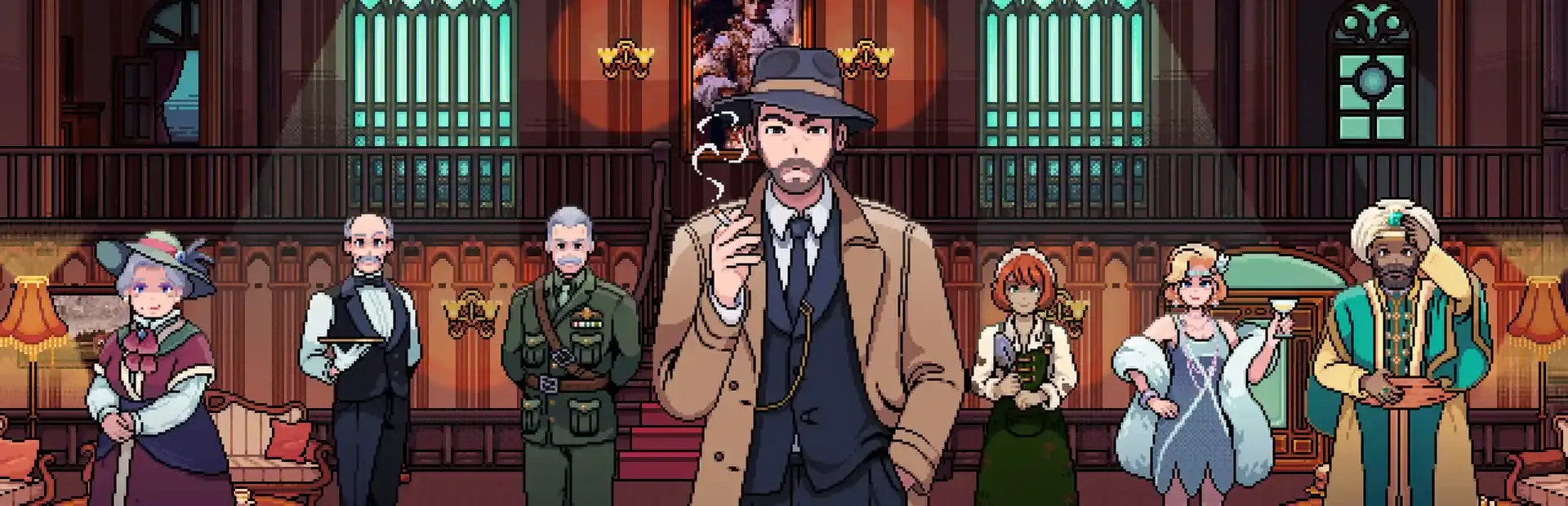 Murder Mystery Mayhem AI background