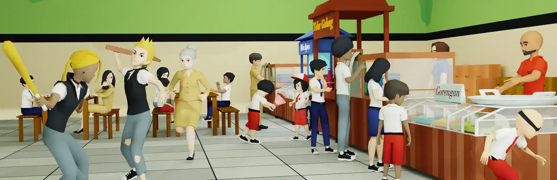 School Cafeteria Simulator background