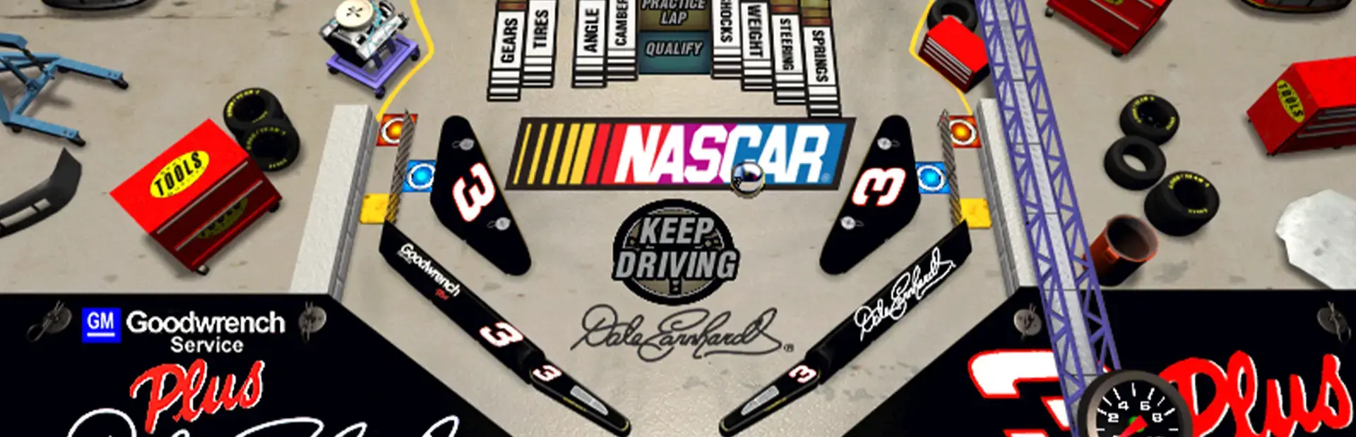 3-D Ultra NASCAR Pinball background